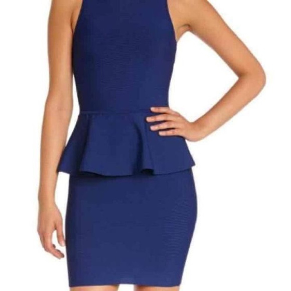 BCBG Navy Peplum Dress